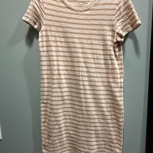 Universal Thread Blush and Cream Striped Mini Dress